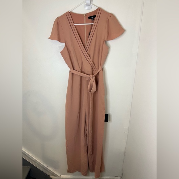 One in a Million Mauve Pink Short Sleeve Jumpsuit - Picture 3 of 5